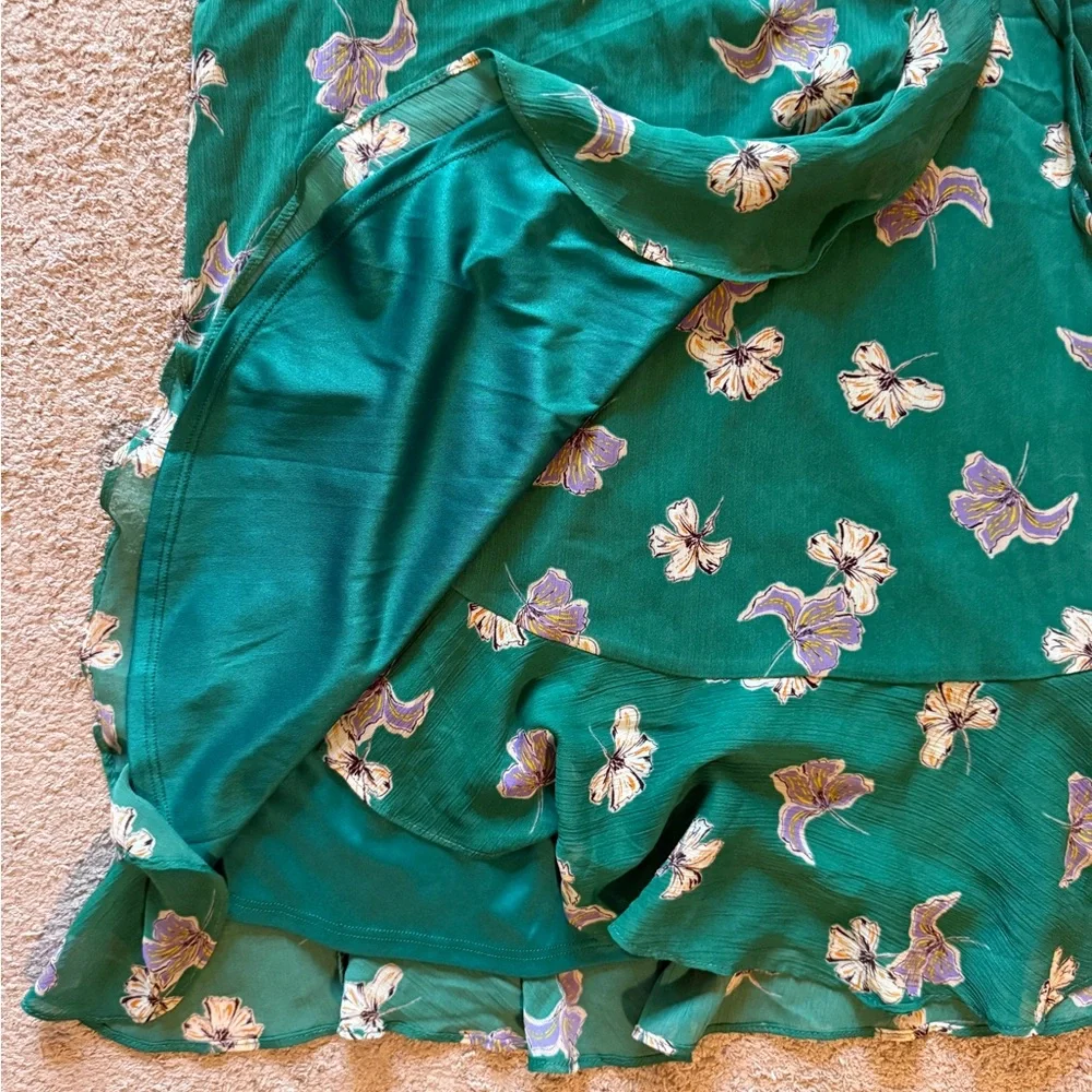 Green Ruffled Wrap Sundress - Picture 8 of 12